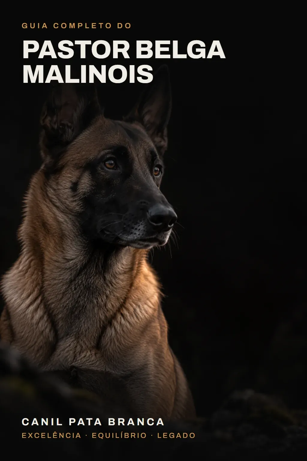 Capa do Guia Completo do Pastor Belga Malinois, do Canil Pata Branca